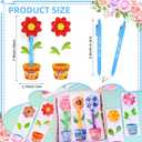 50 Sets Teacher Appreciation Gift Bulk -50 Inspirational Ballpoint Pens & 50 Flowerpot Shaped Motivational Cards - Classroom Appreciation Gifts, Teacher Supplies,Thanksgiving Christmas gifts