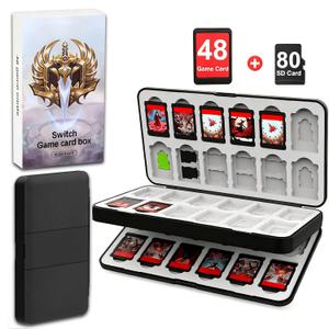Switch Game Case for Nintendo Switch2/OLED/LITE Games & SD Cards Nintendo Switch Game Holder Cartridge for 48 Game Cards & 80 SD Cards,Compact & Portable Nintendo Switch 2 Game Case