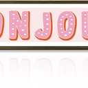 Bonjour Signs, Retro Signs, Bar Sign, Home Decoration Plaque Sign, Gallery Wall Decor Sign, Tiered Tray Sign, Wooden Box Sign Desk Dcor, Home Wall Decor Wood Framed, Rustic Farmhouse Decor
