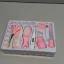 OTTOLIVES Baby Healthcare and Grooming Kit, 24 in 1 Baby Electric Nail Trimmer Set Newborn Nursery Health Care Set for Newborn Infant Toddlers Baby Boys Girls Kids Haircut Tools (0-3 Years+) (Pink)