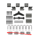 HECASA Tandem Trailer Axle Shackle Kit & Equalizer & Shackle Strap Compatible with 1-3/4" Wide Double Eye Springs Steel Anti-Rust Oil Tandem Axle Trailer Spring Suspension Rebuild Kit