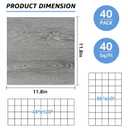 40 Sheet Vinyl Flooring 12 x 12 Peel and Stick Floor Tile Waterproof Clearance Vinyl Floor Tiles Wood Grey Self Adhesive Floor Tiles Sticky Laminate Flooring for Bathroom Kitchen Basement RV
