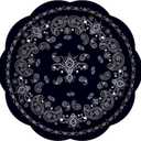 CC HOME Black Bandana Birthday Paper Plates Napkins Paisley Print Disposable Tableware Set Party Supplies Western Cowboy Theme Dinnerware Sets Serves 24 Guests for Party Plates Napkins 88PCS