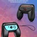 3 x WAXITY [Fit For switch1/2] Hand Grips for Switch 2 (2025)/OLED, Ergonomic Comfort&Wear-Resistant Handle Grips for Joy Cons Controller Accessories Kit Control Handle for Switch 2 (Black)
