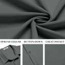 COOFANDY Mens Casual Short Sleeve Shirts Summer Beach Shirt Button Down Textured Shirts Vacation Hawaiian Shirts (Gray, S)
