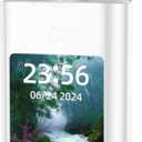 Wireless Earbuds Bluetooth 5.3 Headphones,Long Playtime Ear Buds with Mic Waterproof in Ear Earphones Charging Case with Multi Functions LED Full Color Touch Screen for Android iOS Phones Sport,White