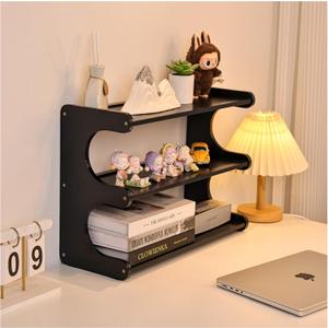 3 Tier Bookshelf for Desktop, Storage Rack, Desktop Organization