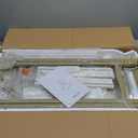 IBUYKE Foldable TV Tray Set of 2 TV,End Table with Removable Food Serving Tray,Portable Wooden Snack Table for Livingroom, Bedroom, Office, Camping, White with Gold UTVT001G