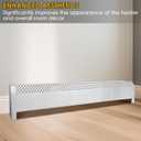 2 Pack End Caps for Baseboard Heater Covers, Includes Silicone Left and Right Radiator Cover, Fits Most Standard Baseboard Heaters, Easily Trim to Fit, Durable, Efficient Design (Height 7.75 inches)