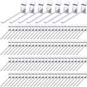 Moxweyeni Multi Pcs Heavy Duty Slatwall Panel Hooks Hanging Metal Slat Wall Hanging Hooks Silver Slat Wall Hanger Commercial Grade Slatwall Pegs Accessories for Shop Retail Display(6 Inch)