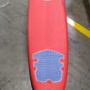 8ft Surfboard Soft top Red with Blue Wavizm Design Bottom Graphic