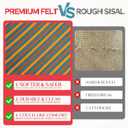 DIY Felt Cat Scratcher Bed, Durable Scratching Pad for Indoor Cats, Sturdy Solid Beech Wooden Cats Scratcher, Lounger & Sleep & Scratch (Extra-Larger), Brown