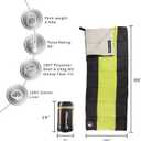 Lightweight Sleeping Bag - Carrying Bag with Compression Straps Included - for Adults, Kids, Camping, Backpacking, and Sleepovers by Wakeman Outdoors