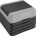 Fitvids Step Aerobic Platform, Exercise Step with 5 levels Adjustable Height, 4 Stackable Risers, Fitness Training Workout Stepper for Home Gym, Cardio Strength, Multiple Options (Gray)