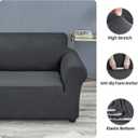Joccun Stretch Chair Couch Cover,1-Piece Sofa Slipcover Spandex Jacquard Fabric Sofa Covers with Elastic Bottom,Washable Furniture Protector for Dogs,Cats,Kids(Armchair,Charcoal)