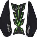 Compatible Kawasaki Ninja 400 Motorcycle Tank Pad Kit Side Knee Guard Sticker Fuel Tank Protector (Green)
