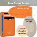 Slim Wallet Minimalist Front Pocket RFID Blocking Men and Women Leather Wallets