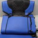 Universal Deluxe Pu Luxury Vinyl Faux Leather Car Seat Covers Two Front 6 Pieces Airbag Compatible Fit for Cars SUV Vehicles (Black and Blue)