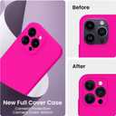 FireNova Designed for iPhone 14 Pro Max Case, Silicone Upgraded [Camera Protection] Case, Soft Anti-Scratch Microfiber Lining Inside, 6.7 inch, Hot Pink
