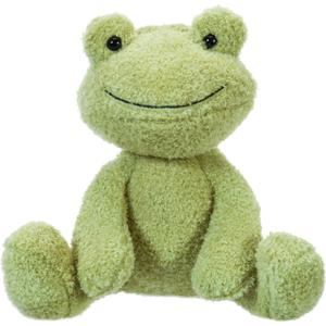 Apricot Lamb Toys Plush Velvet Frog Stuffed Animal Soft Cuddly Perfect for Child (Green Frog,9 Inches)