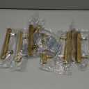 goldenwarm 8 Pack Gold Cabinet Handles 3 Inch Brushed Brass Drawer Pulls Brass Handles for Kitchen Cabinets - LS1212GD76 Gold Drawer Hardware Dresser Pulls Dresser Hardware, 5in Overall Length