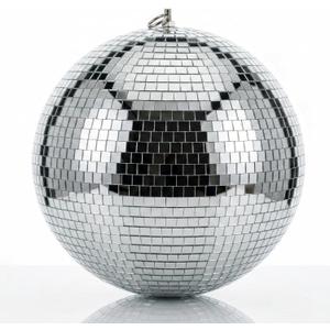 12 Inch Large Disco Ball, Rotating Mirror Ball with Real Glass Tiles, Sturdy Hanging Ring for Party Decorations, Weddings, Nightclub, Birthday, Home Ceiling Dcor, Silver Disco Ball for Events
