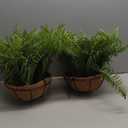 Fake Hanging Ferns, 2 Set Artificial Hanging Ferns Plants Baskets, Lifelike UV Resistant Outdoor Faux Plants for Front Porch Patio Garden Home Dcor