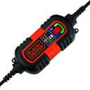 BLACK+DECKER BM3B Fully Automatic 6V/12V Battery Charger/Maintainer with Cable Clamps and O-Ring Terminals, Multi, 1.5 Amp