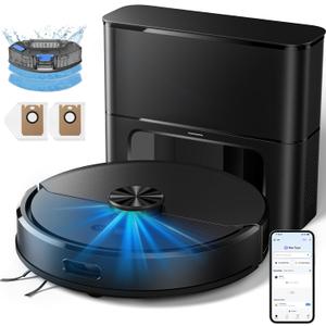 Kilgone Robot Vacuum and Mop Self-Emptying, 6000Pa No-Tangle Suction, LiDAR Multi-Floor Mapping, 90-Day Hands-Free, App, Alexa & Google Assistant for Pet Hair, Carpet & Hard Floor