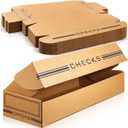 Feifeiya 12 Pack File Check/deposit Slip Storage Box, Standard Setup, Attached Flip Top Lid, 4 x 9 x 24 Inches, Lightweight, Stackable for File, Check, Deposit, Office Filing Organization
