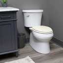 Bemis 7300SLEC Slow Close Toilet Seat, Easy Clean Hinges and Durable Plastic Seat, Made in USA, Elongated, Biscuit