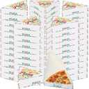 200 Pack Pizza Slice Boxes Disposable Single Pizza Slice Storage Container with Colorful Print 9.3 x 9.1 x 1.8 Inch Paperboard Triangle Food Boxes Tray Holder for Birthday Wedding Party