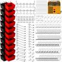 ELEAD 297 Piece Pegboard Hooks Kit, Peg Board Organizer Accessories Without Bins for Organizing Various Tools, Fit 1/8 or 1/4 inch Pegboard for Hanging Storage, Garage, Workshop & Craft Room (Bins Not Included)