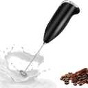 Powerful Milk Frother Handheld Battery Operated, Electric Whisk Foam Maker, Ultra Fast Handheld Drink Mixer, Mini Frother Wand with Stainless Steel Whisk for Coffee, Cappuccinos, Matcha, No Stand