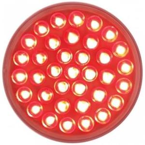 United Pacific 39643B - Brake/Tail/Turn Signal Light - (Bulk), 36 Led 4" Round, Red/Clear Lens
