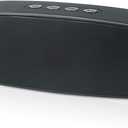 Wireless Bluetooth Speaker with AUX/USB/TF Card Slot,Outdoor Portable Stereo Speaker with HD Audio,Enhanced Bass, Dual-Driver,Handsfree Calling, FM Radio Speaker for Travel,Party (Black-1)