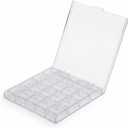 20 Grids Clear Bead OrganizerStorage Box, Transparent Acrylic Nail Art Decorations Container Rhinestone Beads Case for Jewelry, Art Craft with Dividers,