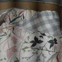 Eddie Bauer - Queen Comforter Set, Reversible Cotton Bedding with Matching Shams, Classic Floral Home Decor with Plaid Reverse (Woodland Forest Grey, Queen)