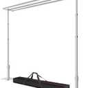 12x10ft Pipe and Drape Backdrop Stand, Three Crossbar, Heavy Duty Adjustable Background Frame with Metal Base for Parties Photography Wedding Photoshoot Decoration (Sliver)