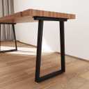 Metal Legs for Table Trapezoid Shape 28" H Tall Industrial Table Legs Heavy Duty Metal Desk Legs Set of 2,Black