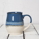 Bosmarlin Extra Large Ceramic Coffee Mug, 25 Oz, Dishwasher and Microwave Safe, Big Oversized Tea Cup for Office and Home (Deep Blue)