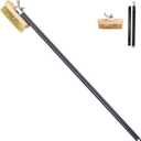 Pizza Oven Brush with Scraper Brass Bristles Pizza Brush for Pizza Oven 40.5Pizza Stone Brush