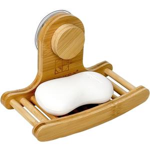 Wall Mounted Soap Dish Removable by Odeden, Bamboo Soap Holder with Arc-Shaped Designed for Shower, Bathroom, Tub, Kitchen, No More Soggy Soap, Sponge Holder Detachable for Clean