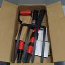 COSITA Pitch Fork for Garden, 44-Inches Pitchfork with Fiberglass Handle, Gardening Spading Fork with 4 Metal Tines, Heavy Duty Pitchfork for Manure, Mulch, Digging, Aeration, Red