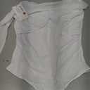 Amazon.com: REORIA Women's Fall Sexy Round Neck Front Twist Knot Long Sleeve Sheer Mesh Slimming Ruched Trendy Going Out Bodysuit Tops For Night Out White Medium : Clothing, Shoes & Jewelry Medium