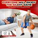 ALDWDY Silent Basketball Size 7 (29.5") Grooved Airless Indoor Basketball for Quiet Dribbling and Indoor Training, Pro PU Foam Ball Real Feel Higher Bounce Quieter