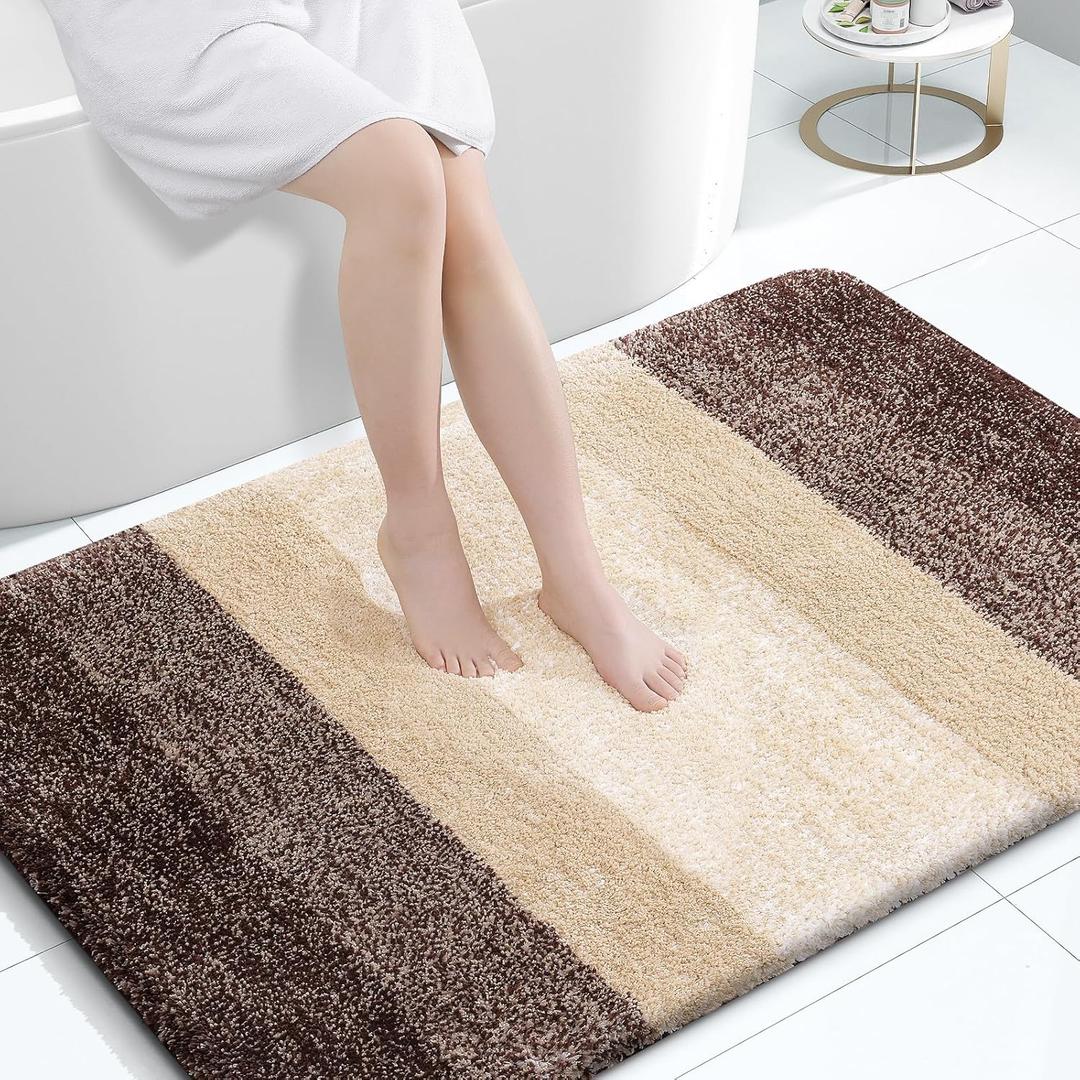OLANLY Bathroom Rugs Mat 44x32, Extra Soft Absorbent Microfiber Bath Rugs, Rubber Backing, Quick Dry, Machine Washable Bath Mats for Bathroom Floor, Tub and Shower, Home Decor Accessories