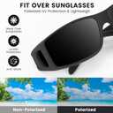 Night Driving Glasses for Men Women Fit Over Sunglasses Anti Glare Polarized HD Night Vision Glasses (A3 Matte Black/Grey)