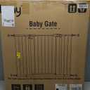 keny 29"-42.5" Baby Gate for Stairs, Auto Close Safety Dog Gate, Pressure Mounted Easy Walk Through Pet Gate for Doorways, Durable Stair Gate, 30" Tall, Black