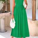 KIRUNDO Summer Dresses for Women 2026 Halter Maxi Wedding Guest Party Cocktail Semi Formal Elegant Classy Long Sundress (M)